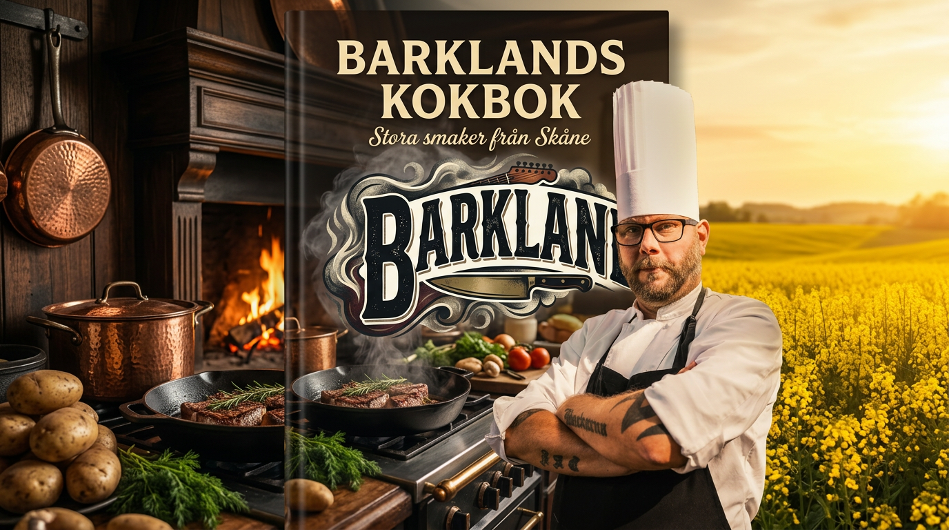 Barklands kokbok — arbetsversion av omslaget